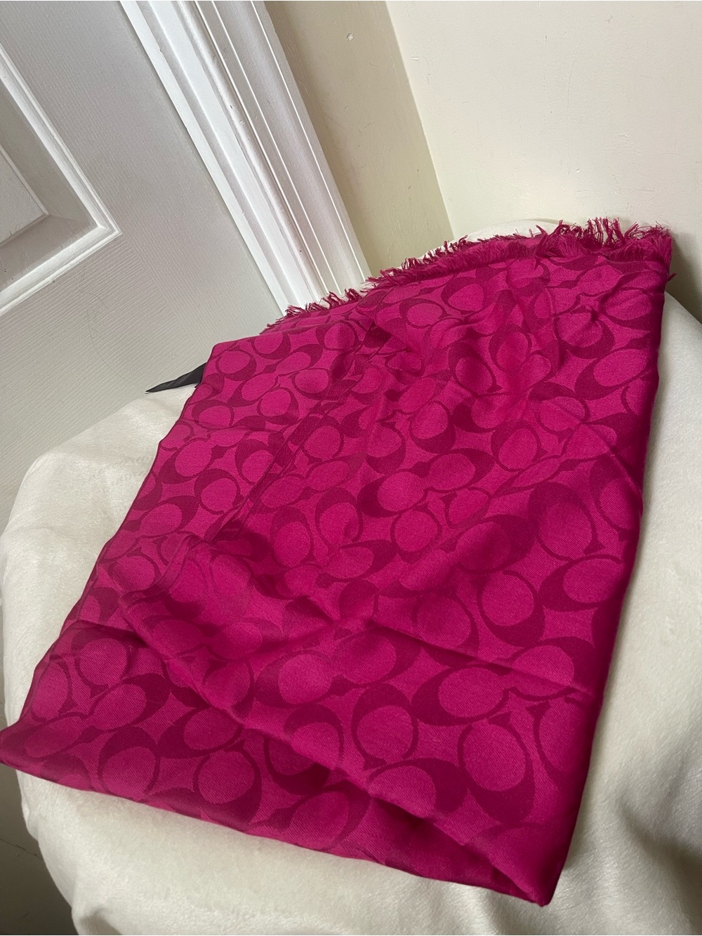 Coach pink Scarf 66 x 24 inches
